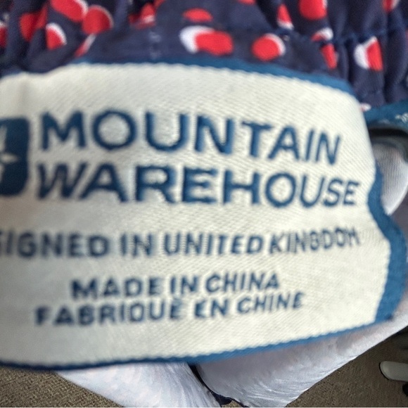 Mountain Warehouse Polka Dot Running Hiking 3.5" Shorts Blue Red Size 16 - Picture 10 of 12